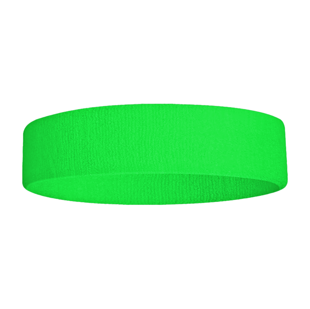 Custom adult youth unisex solid fluorescent green headband - Head-band