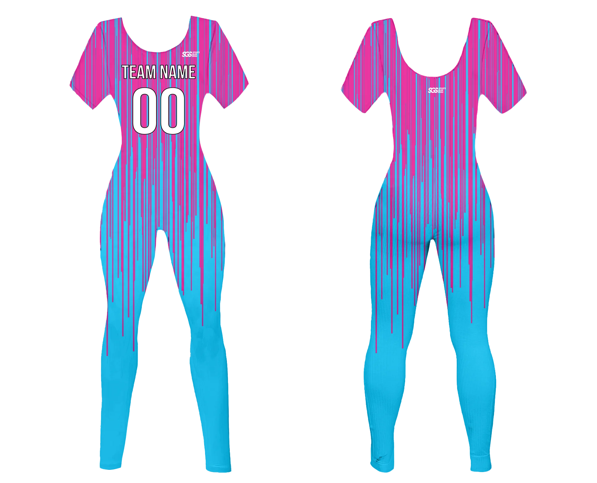 Custom women short sleeve dance bodysuit dancing lines - Dance-bodysuits