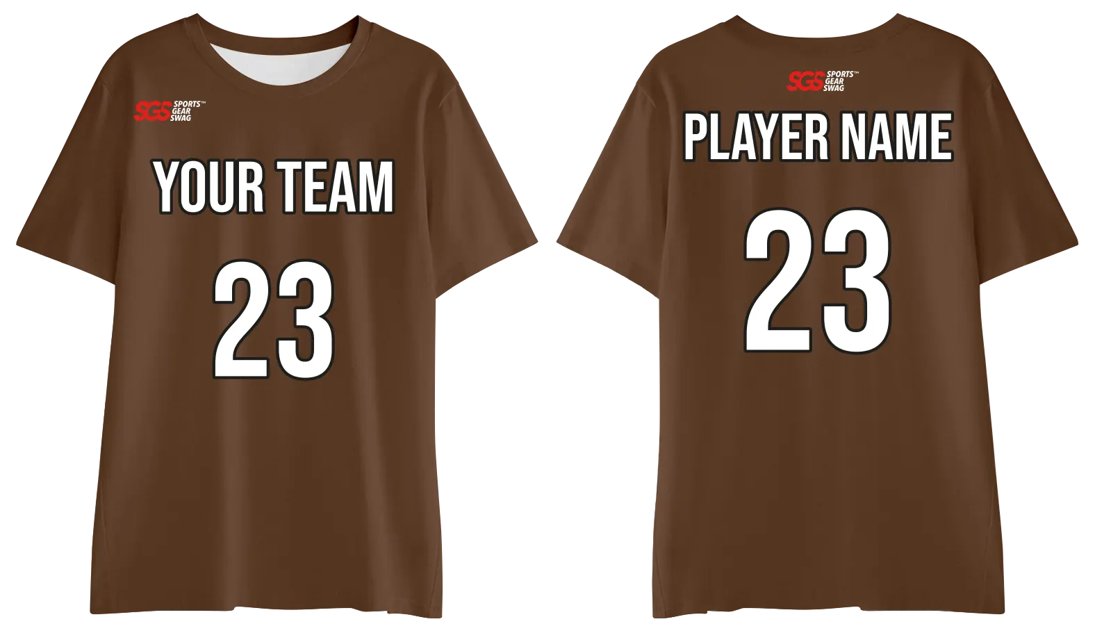 Custom brown adult youth unisex comfort t shirt - Jersey