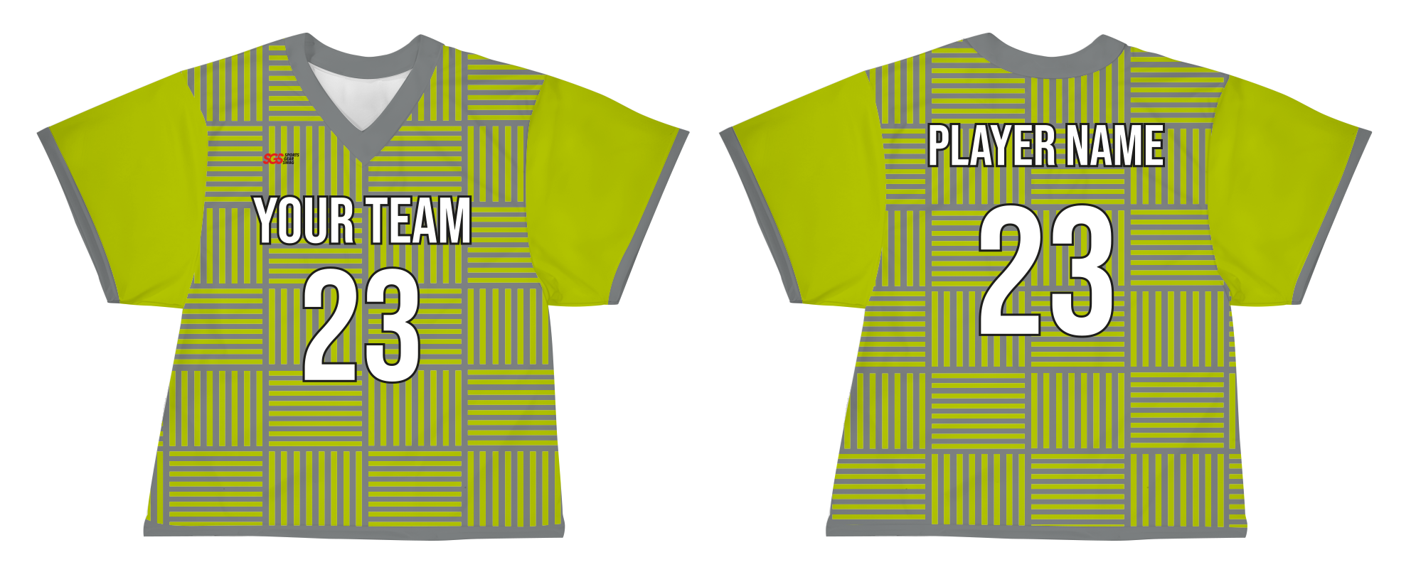 Custom stripes squares adult youth unisex lacrosse jerseys - reversible uniform - Jersey