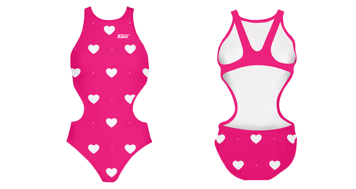 Custom youth open cut bathing suit full heart - Swimming-bathing-suits