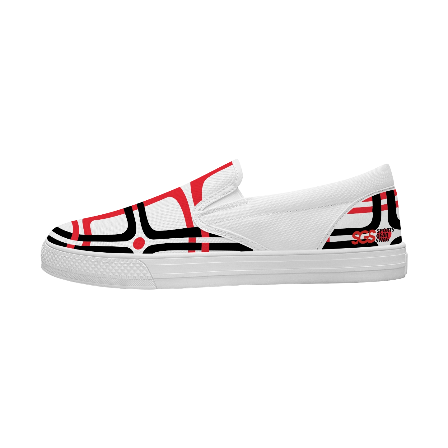 Custom Slip On Shoes White Cipher - SLIP-ON-SHOES