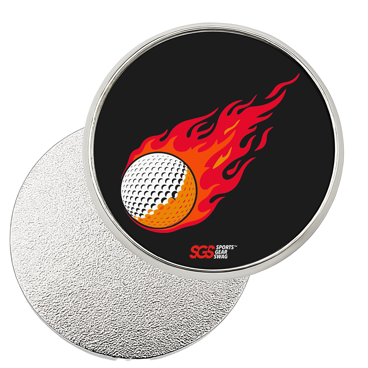 Custom golf ball marker set fire - Golf-ball-marker-sets
