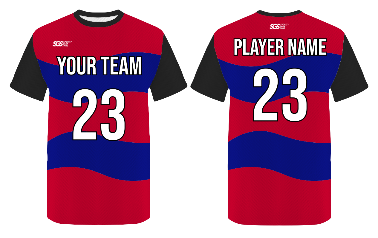 Custom waves line adult youth unisex basketball jersey - reversible uniform - Jersey