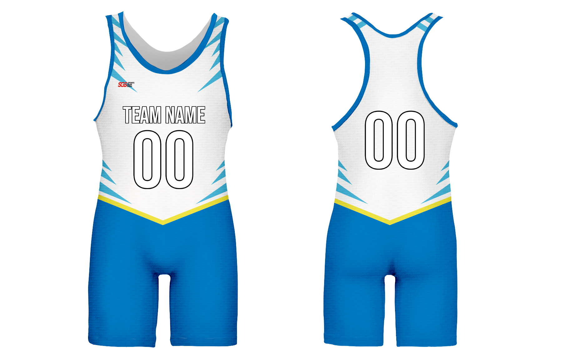 Custom pale blue horizon adult youth unisex powerlifting singlets - Powerlifting-singlets
