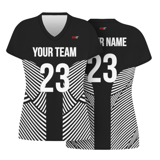 Custom zebra lines adult youth volleyball jersey - Jersey