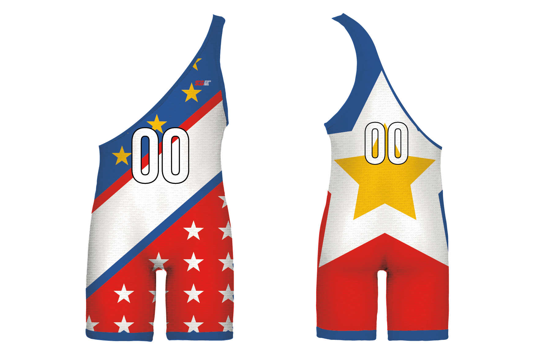 Custom adult youth unisex single strap powerlifting suits american pride - Powerlifting-singlets
