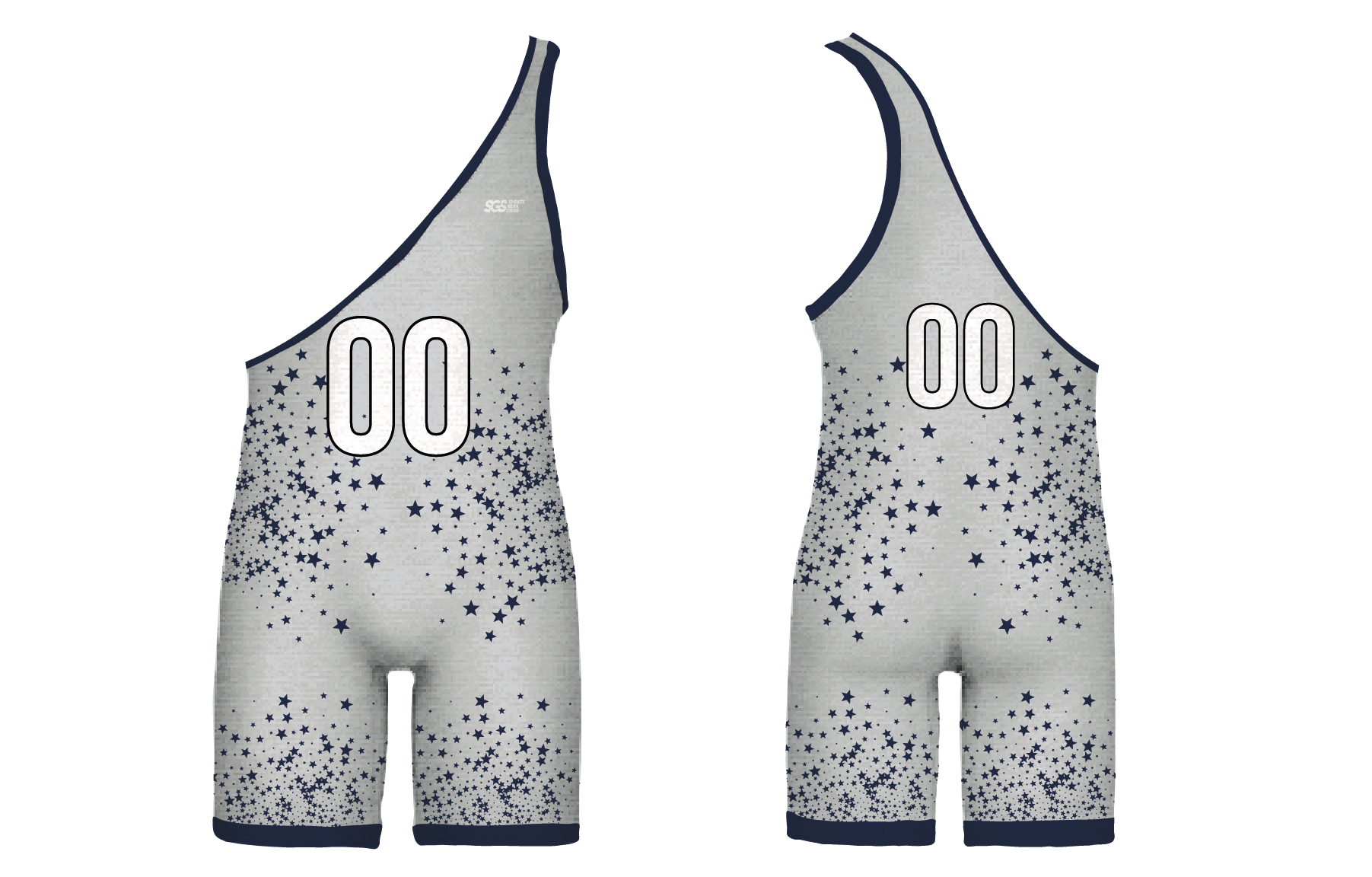 Custom adult youth unisex single strap powerlifting suits subtle stars - Powerlifting-singlets