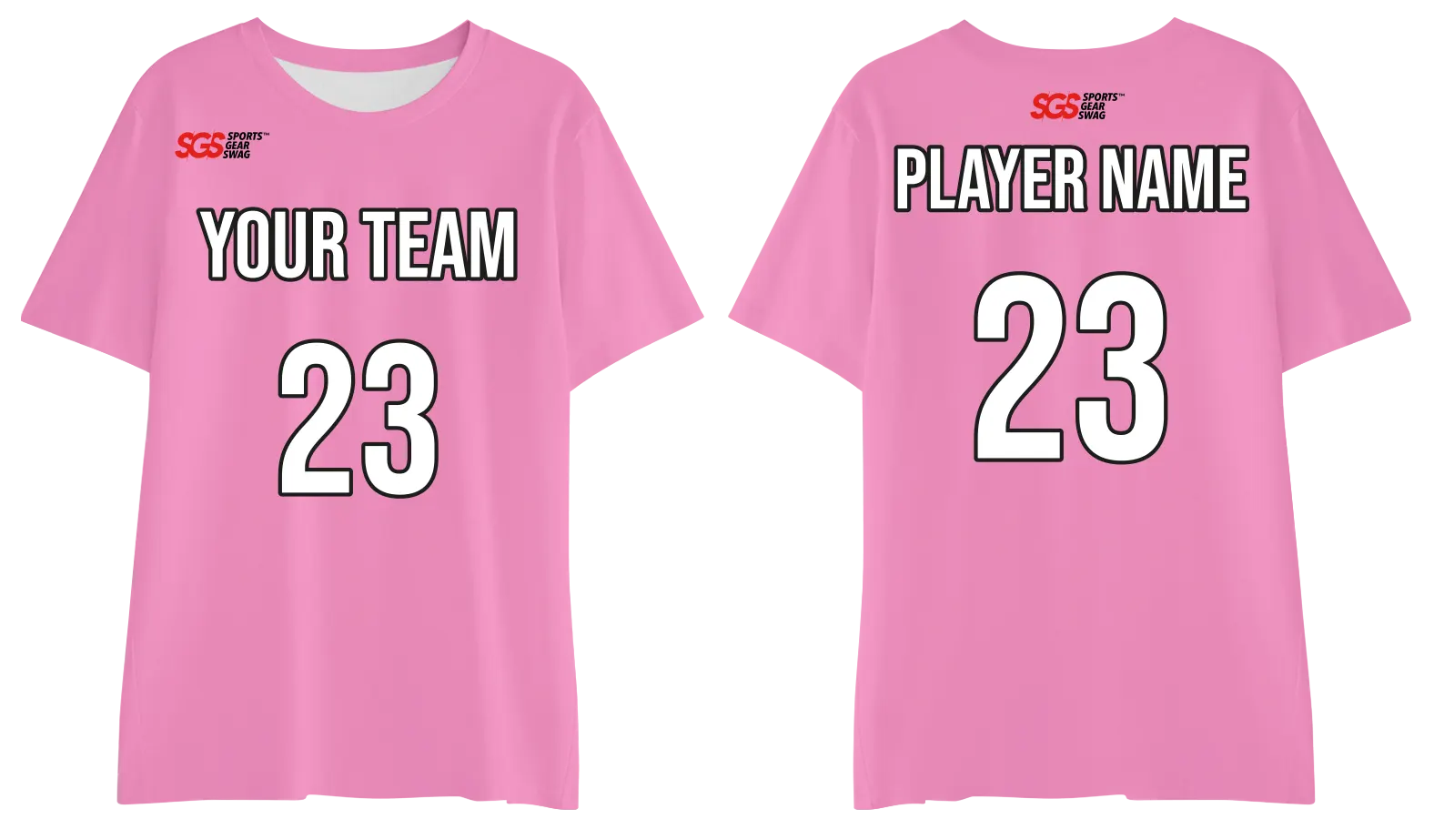 Custom pink adult youth unisex short-sleeve comfort t shirt - Jersey