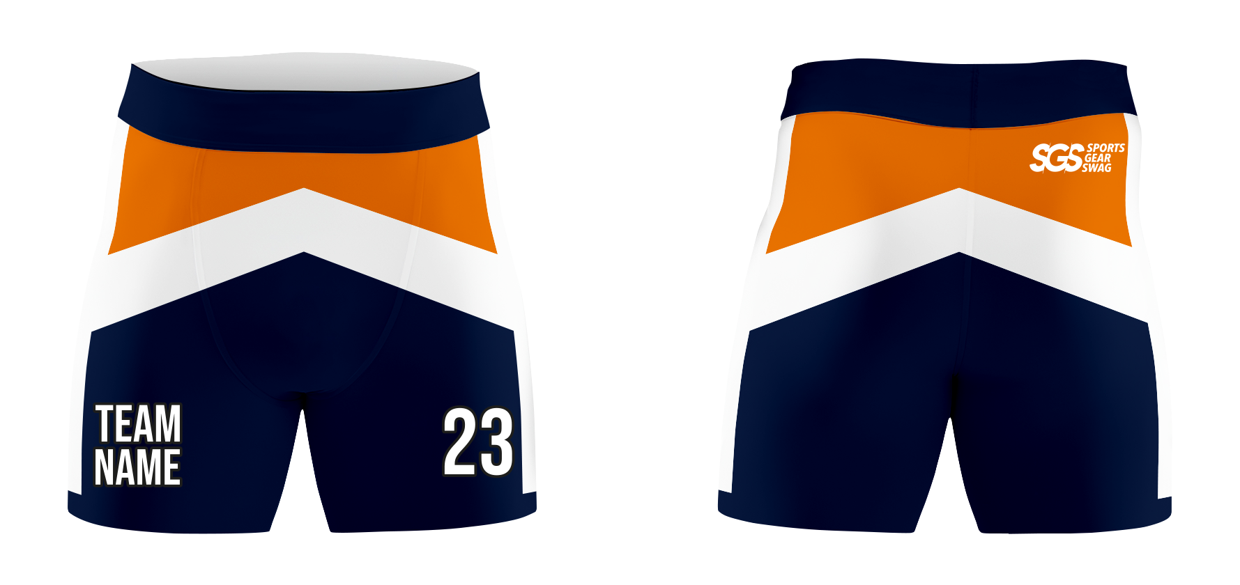 Custom compression dance shorts orange tide - Dance-shorts