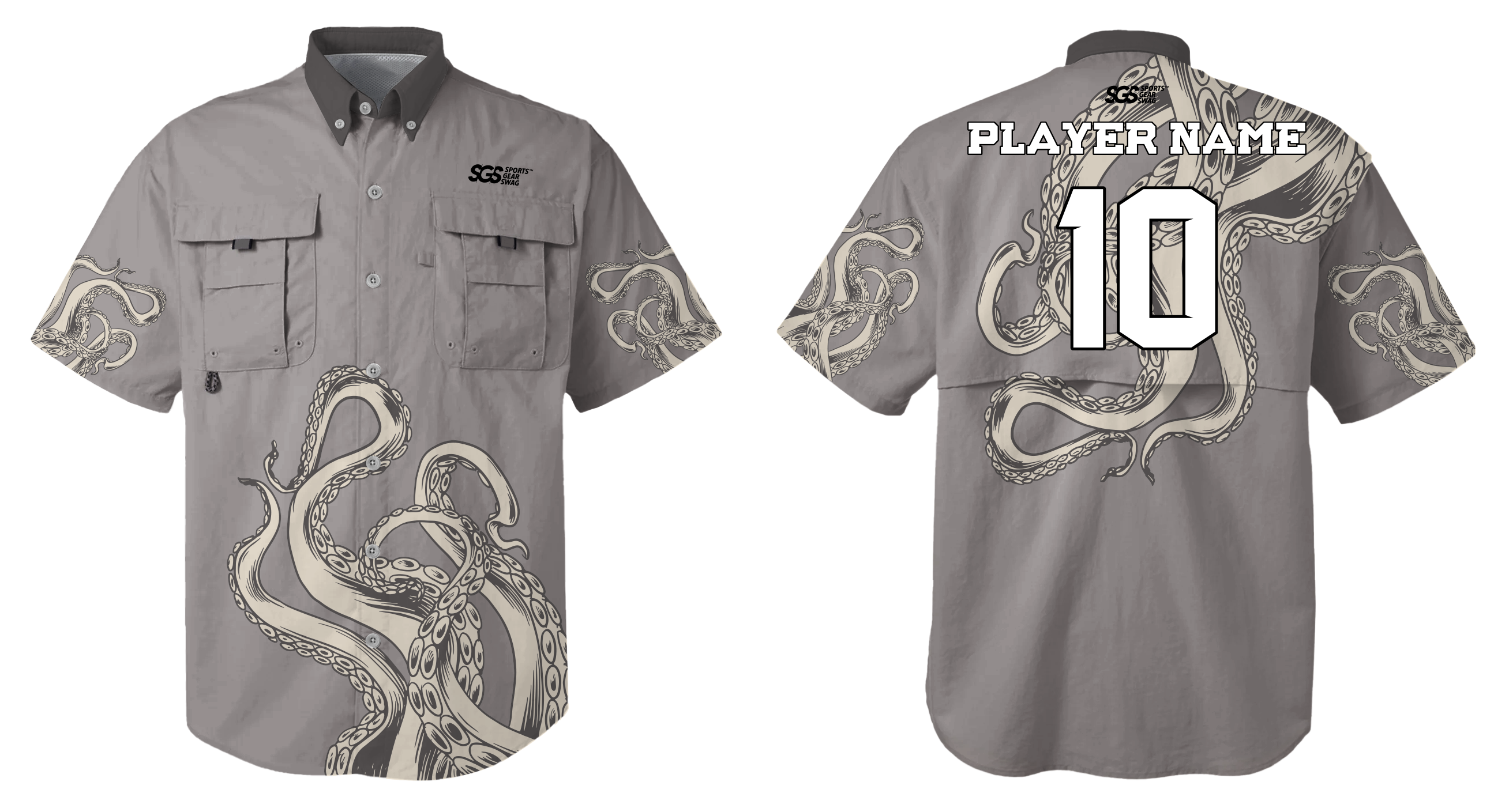 Custom fishing shirt adult youth unisex misty tentacles - Jersey