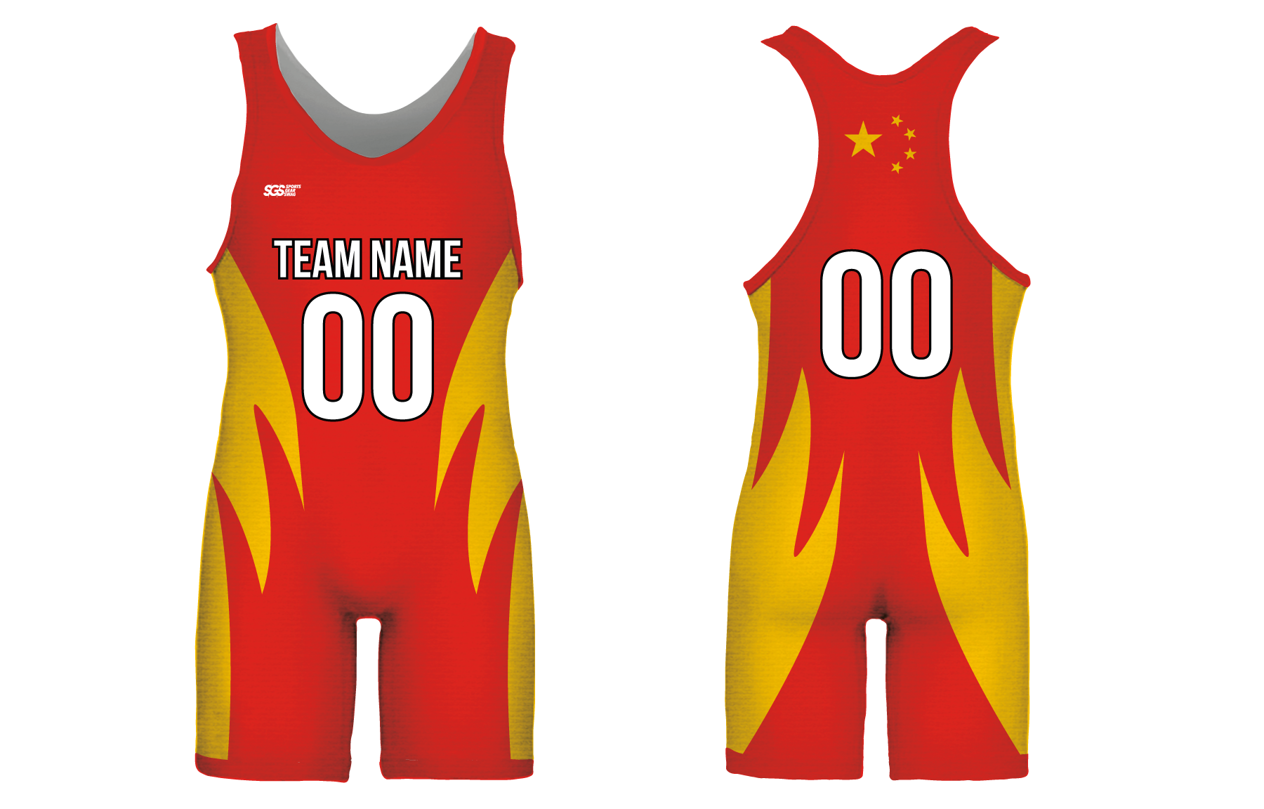 Custom wrestling singlets adult youth unisex golden star force - Wrestling-singlets