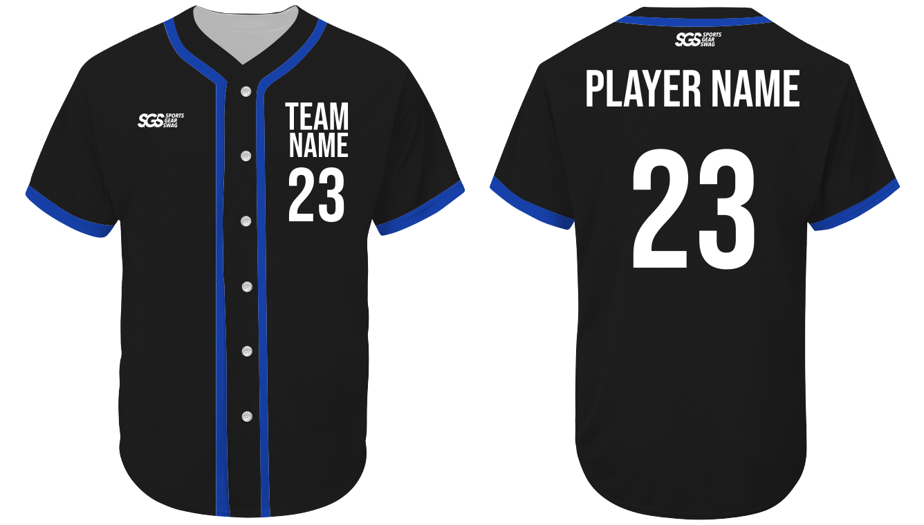 Custom moisture absorbing adult youth unisex full buttons baseball jersey - Jersey