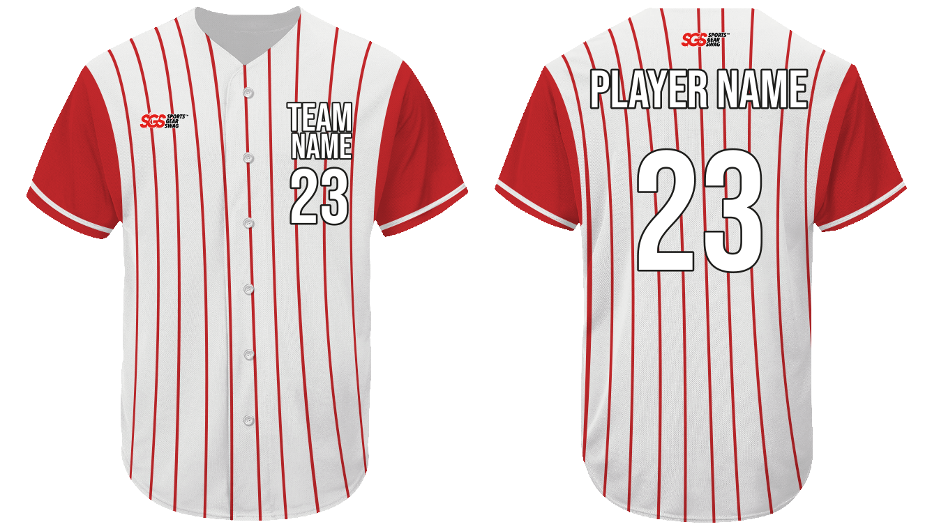 Custom vertical stripes  adult youth unisex baseball jersey - Jersey