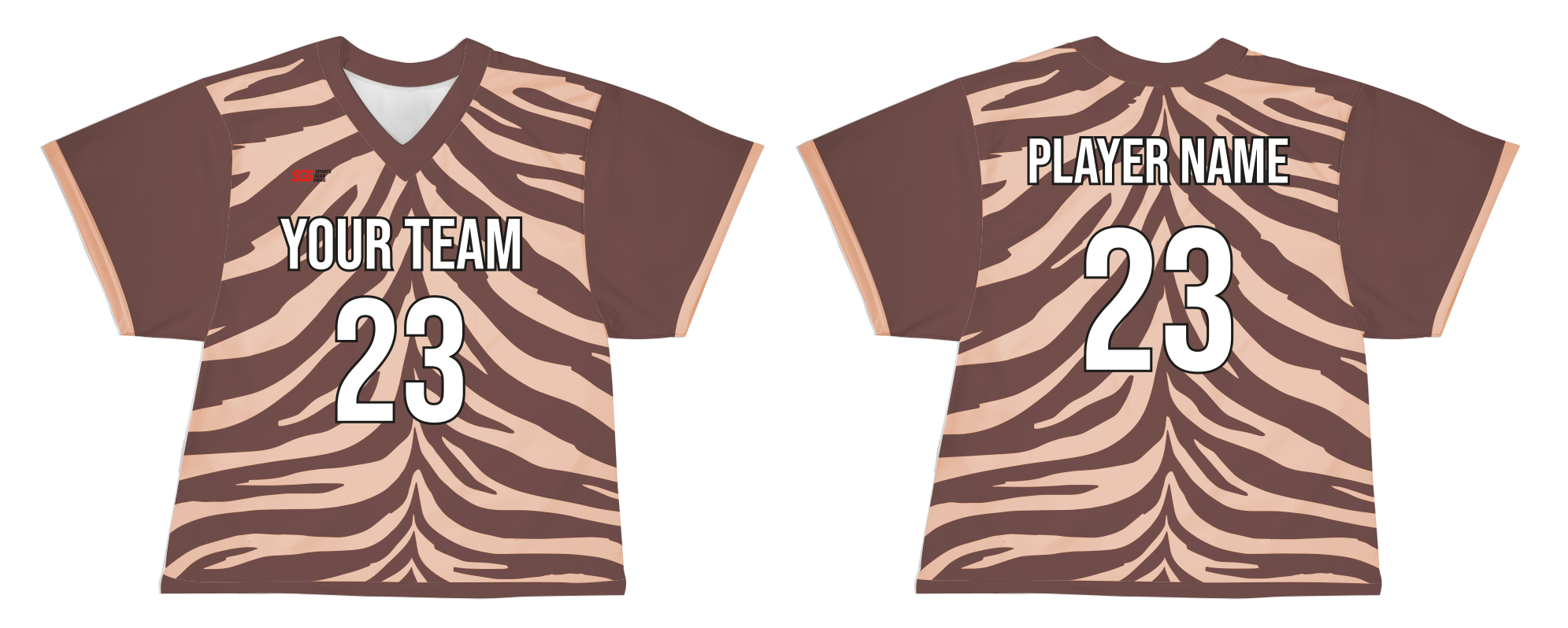 Custom zebra stripes adult youth unisex lacrosse jerseys - reversible uniform - Jersey