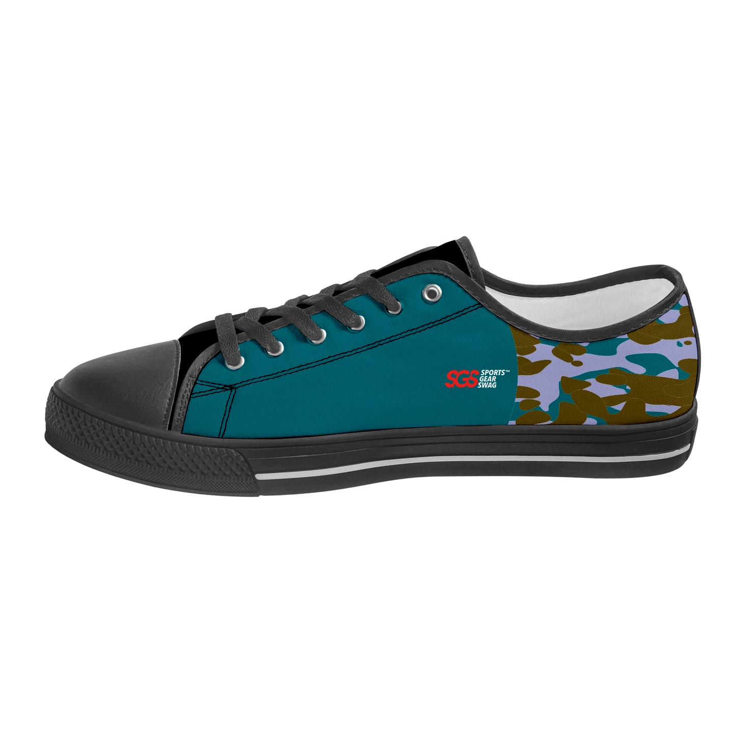Custom low top canvas shoes black active - Low-top-shoes