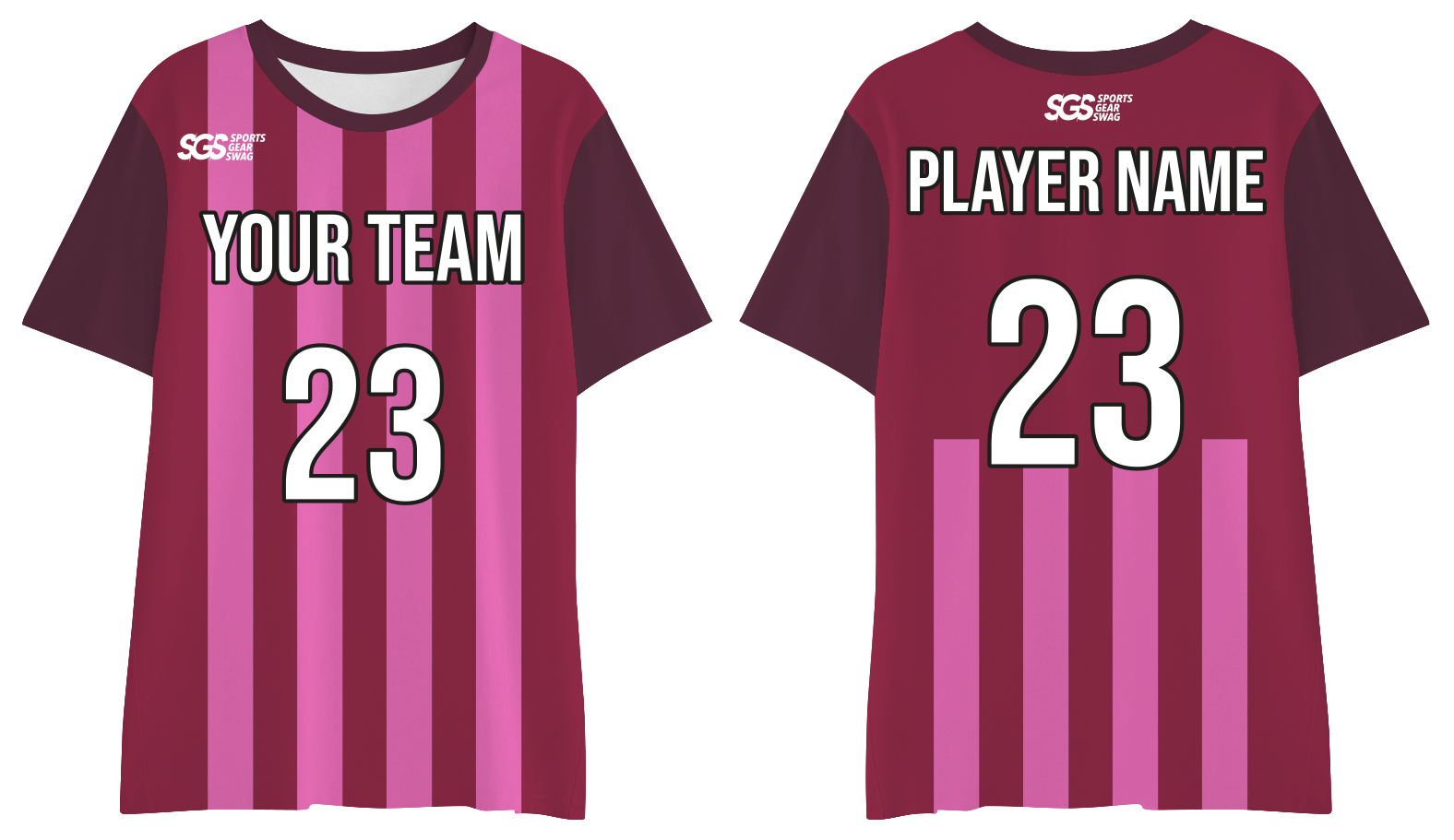 Custom moisture-wicking pink streak adult youth unisex shirt - Jersey