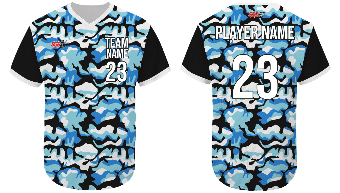 Custom light camo adult youth unisex softball jersey - Jersey