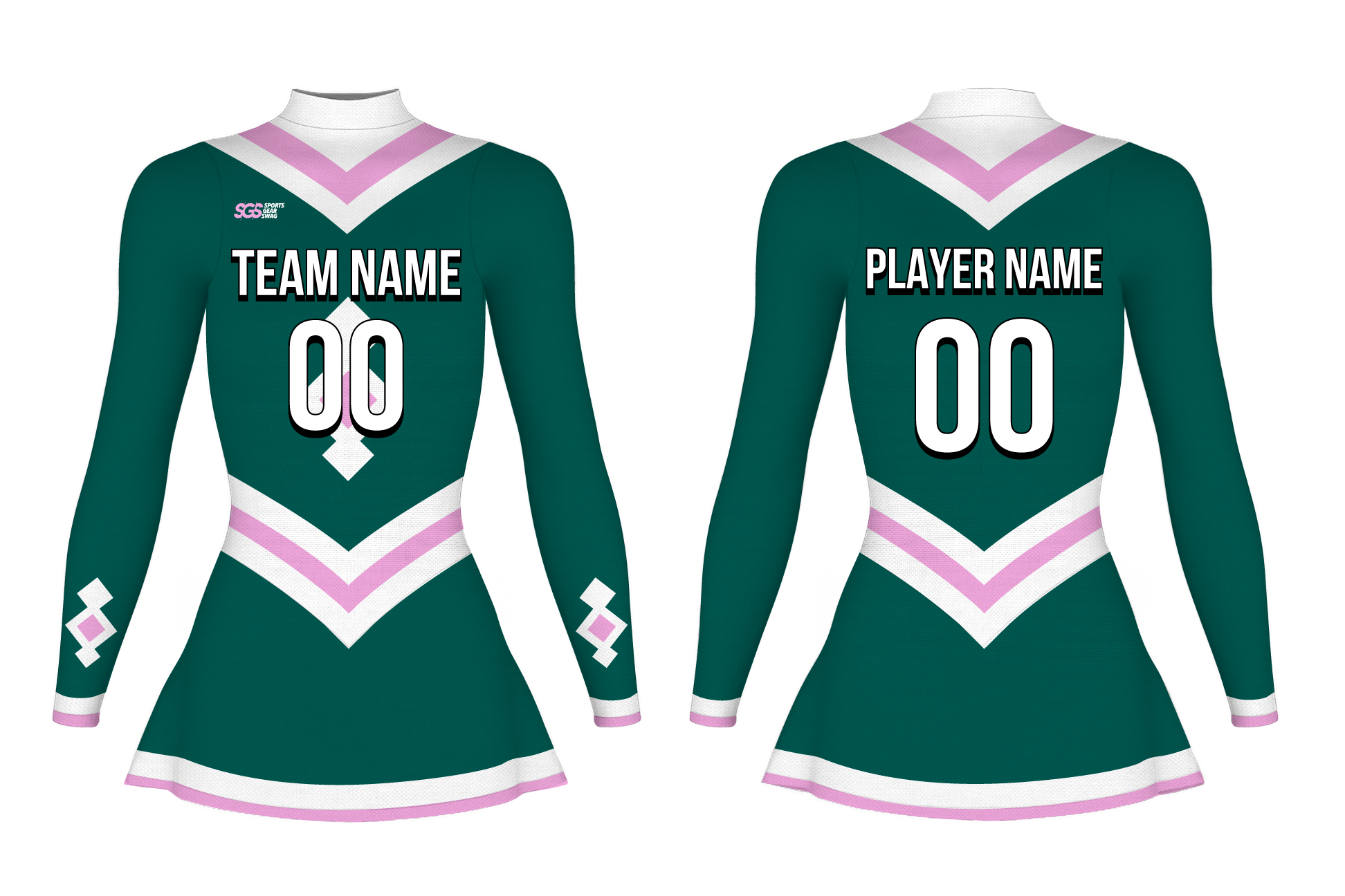 Custom figure skating long sleeve one piece uniform vivid tranquil adult youth plain skirt - Figure-skating-one-piece-uniforms