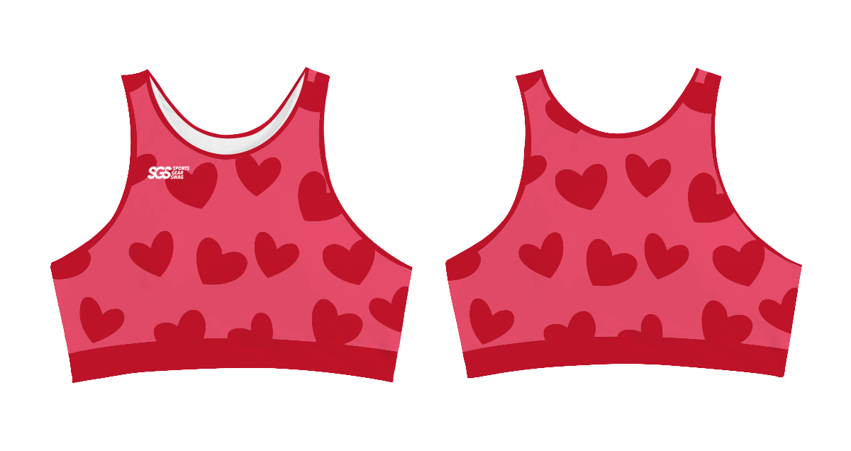 Custom two-piece sporty bathing suit top cupid’s wave - Swimming-tops