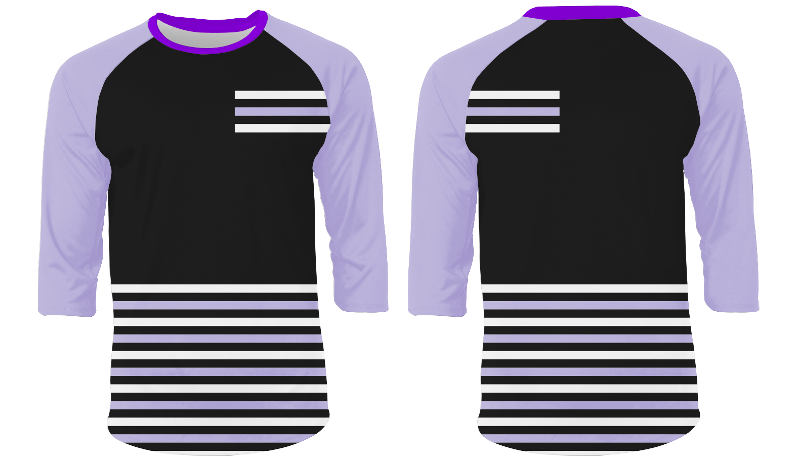 Custom modern stripe 3/4 sleeve shirt - Shirt-3-4-sleeve