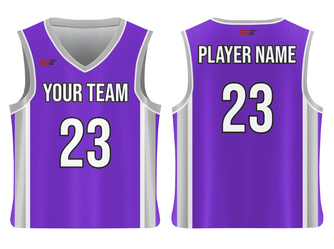 Custom simple lilac adult youth unisex basketball jersey - reversible uniform - Jersey