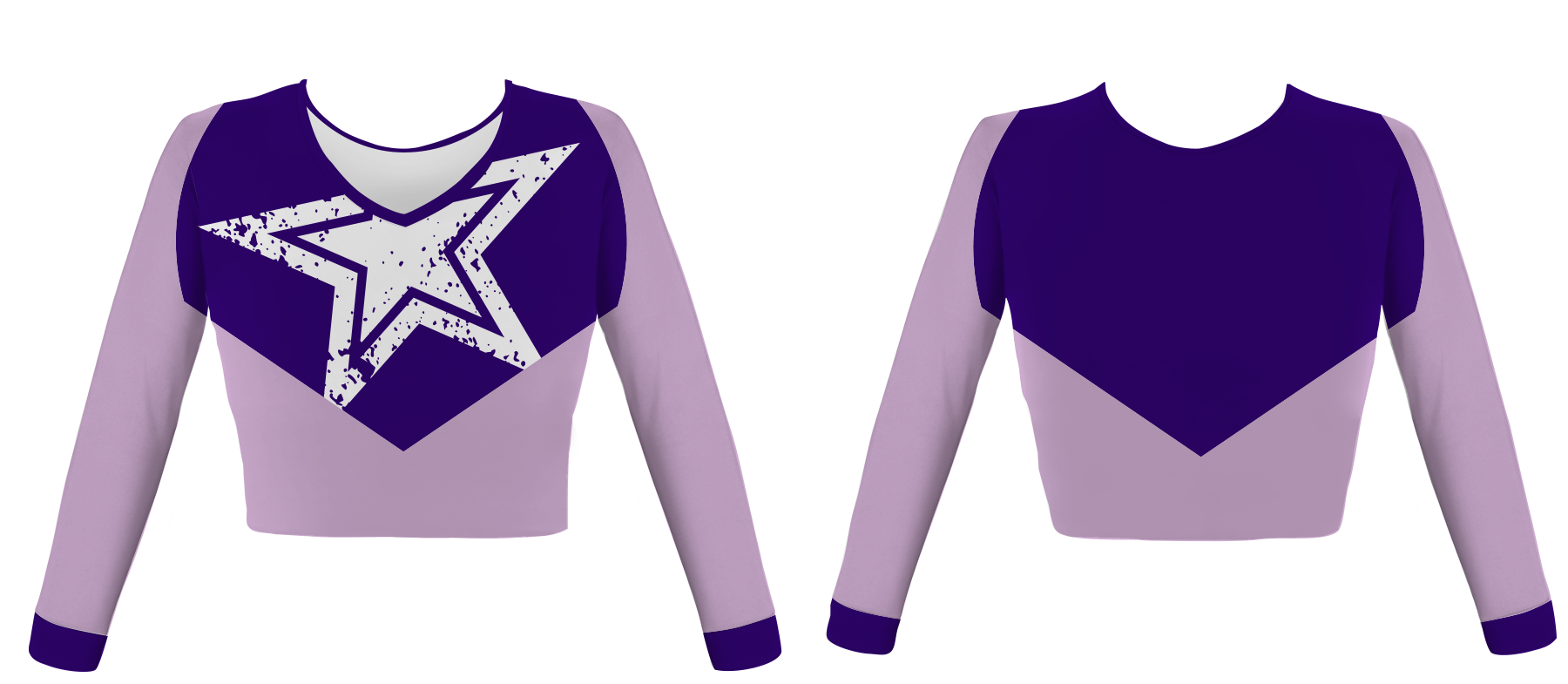 Custom simple star adult youth unisex cheerleading long sleeve jersey - Jersey