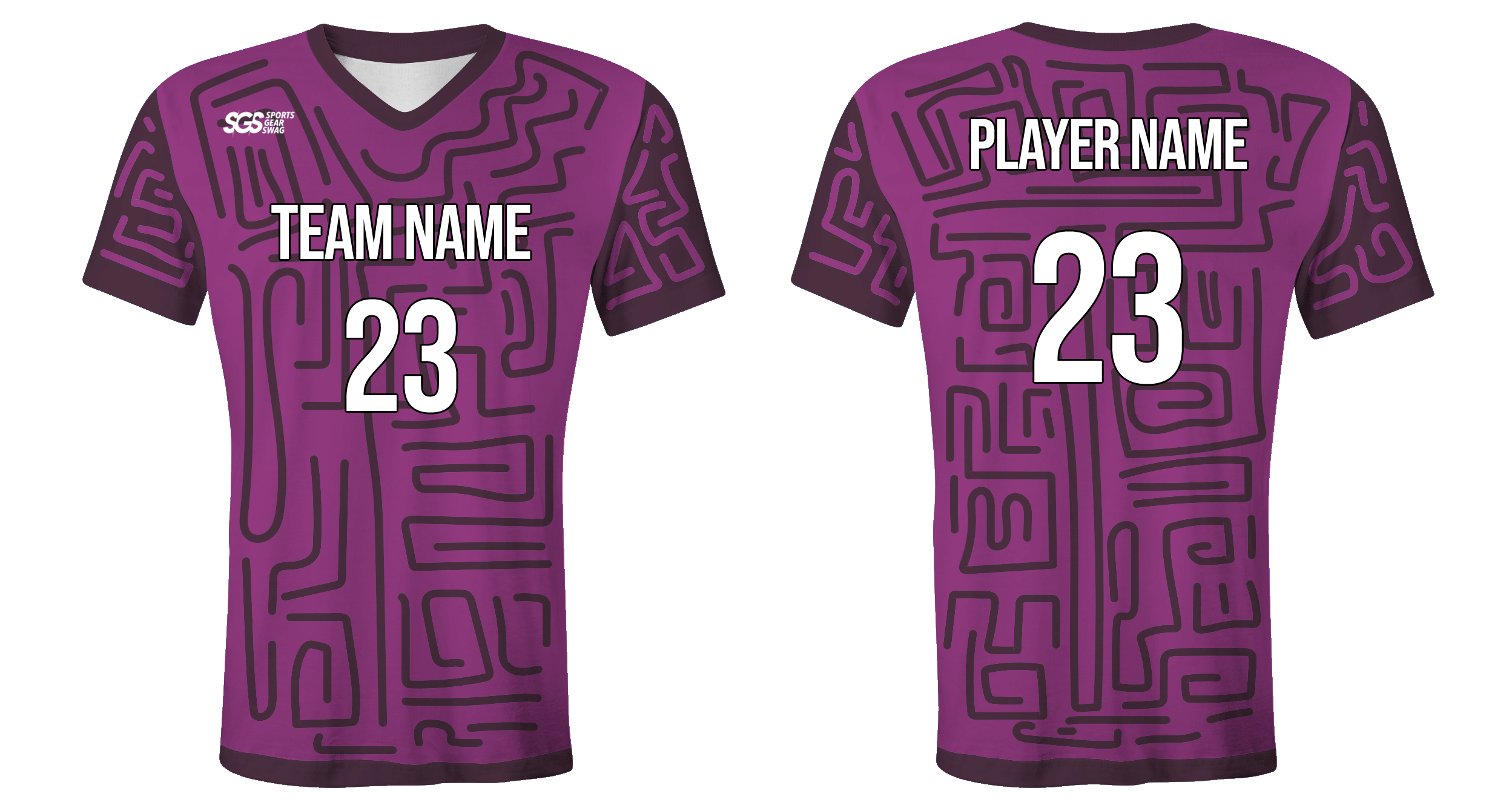 Custom purple lines youth unisex cheerleading short sleeve tight fit jersey - Jersey