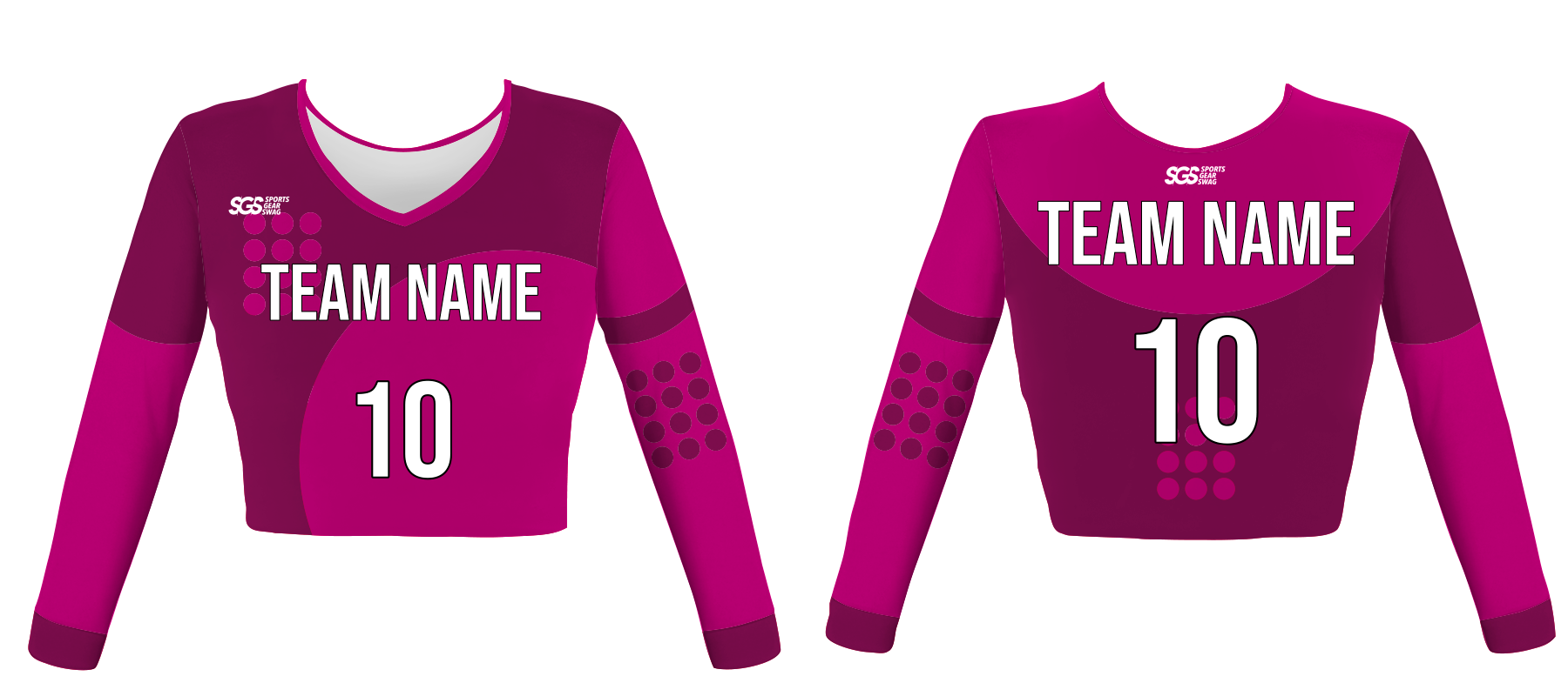 Custom burgundy blaze cheerleading uniform - Jersey