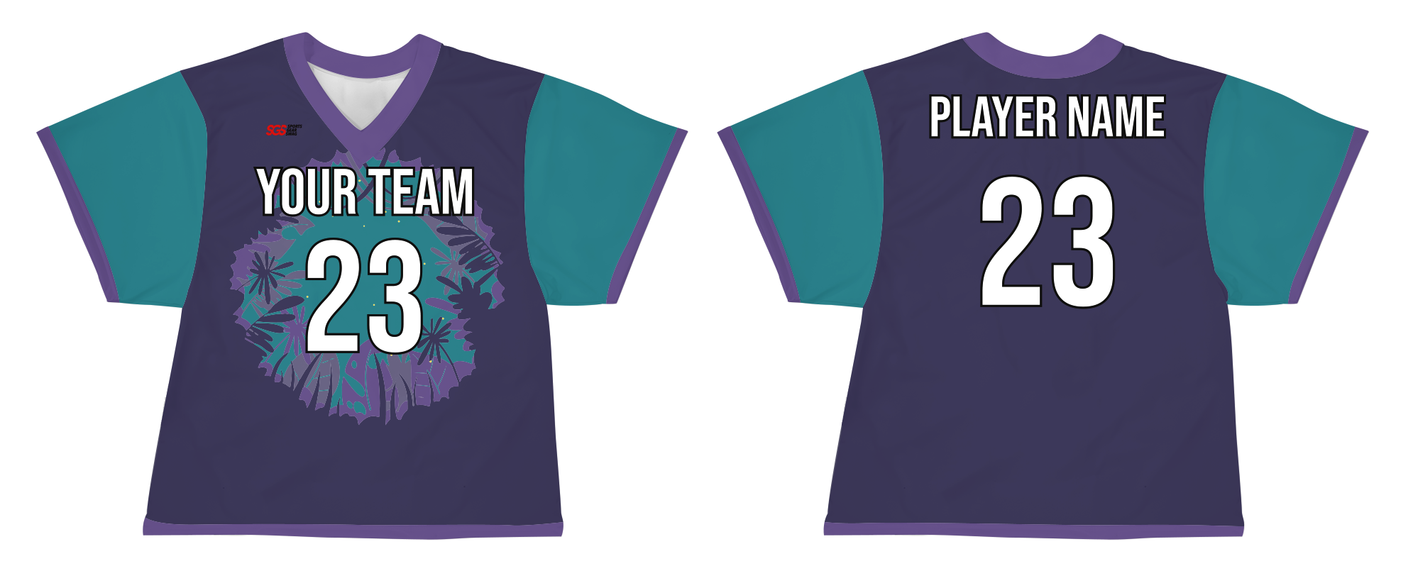 Custom beautiful nature youth unisex lacrosse jerseys - reversible uniform - Jersey