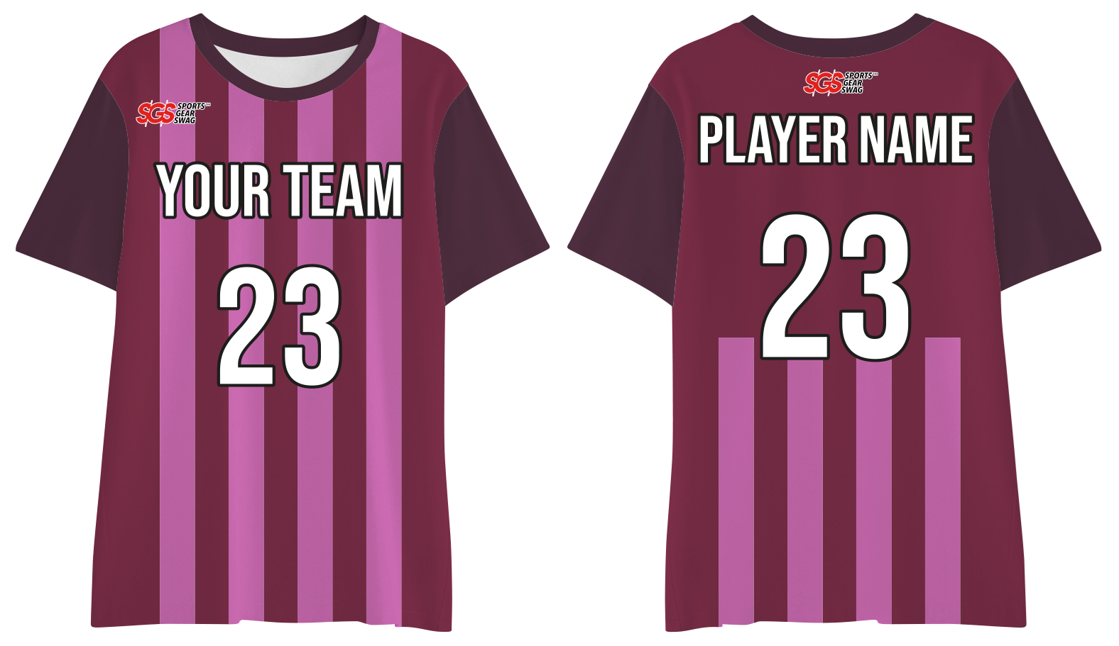 Custom moisture-wicking pink streak adult youth unisex shirt - Pickleball-jerseys