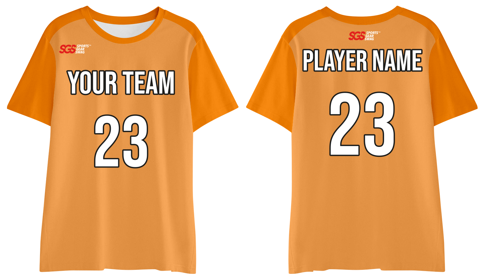 Custom plain orange adult youth unisex shirts - Jersey