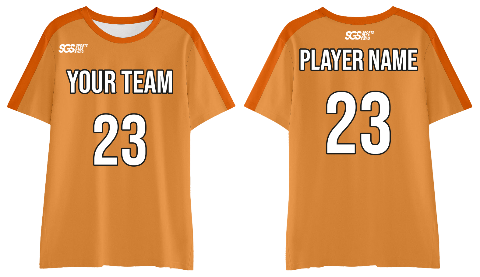 Custom plain orange adult youth unisex shirts - Jersey