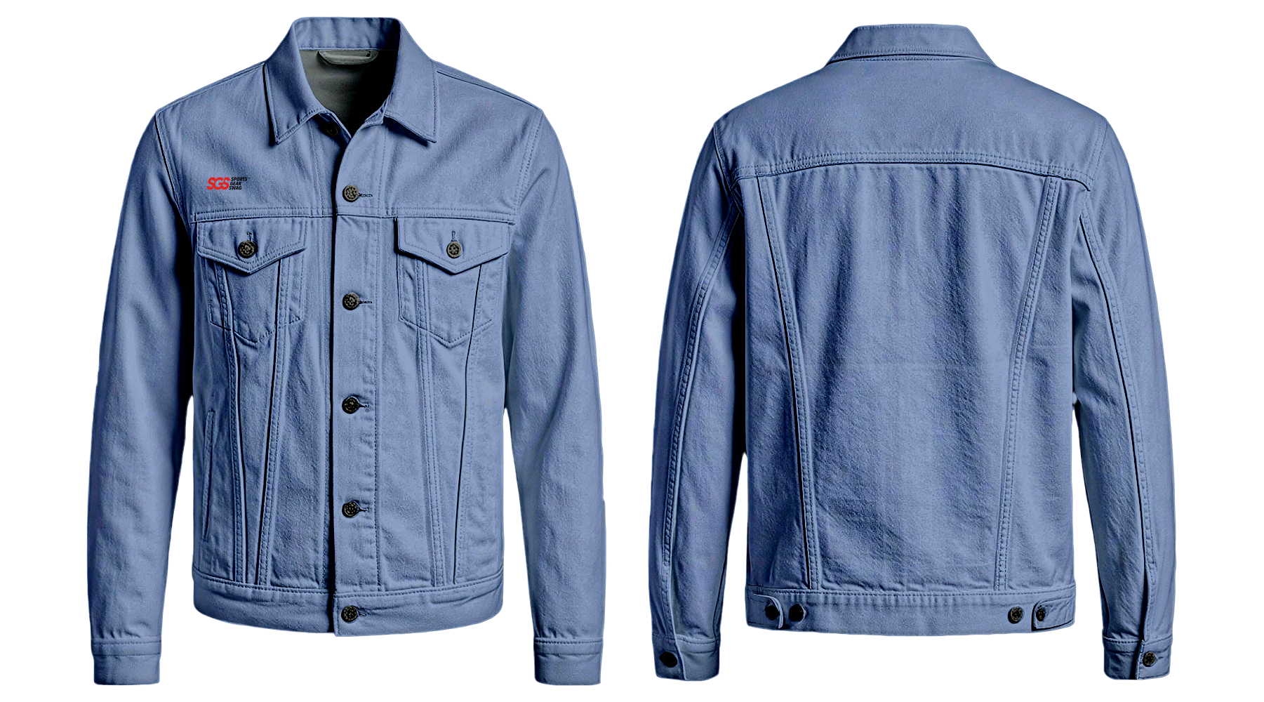 Custom denim jacket adult youth unisex raw thread - Denim-jacket
