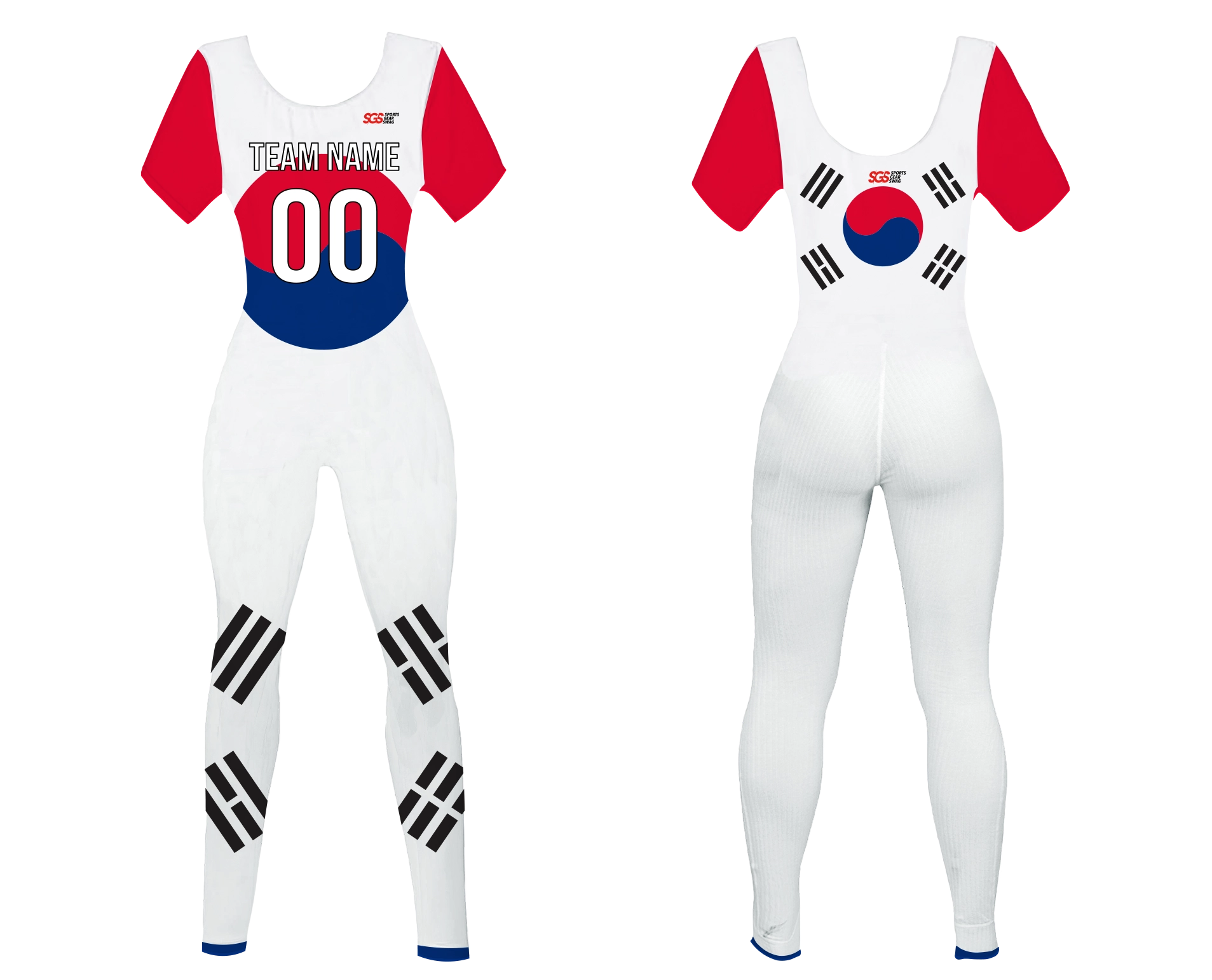 Custom women short sleeve dance bodysuit korean wave - Dance-bodysuits