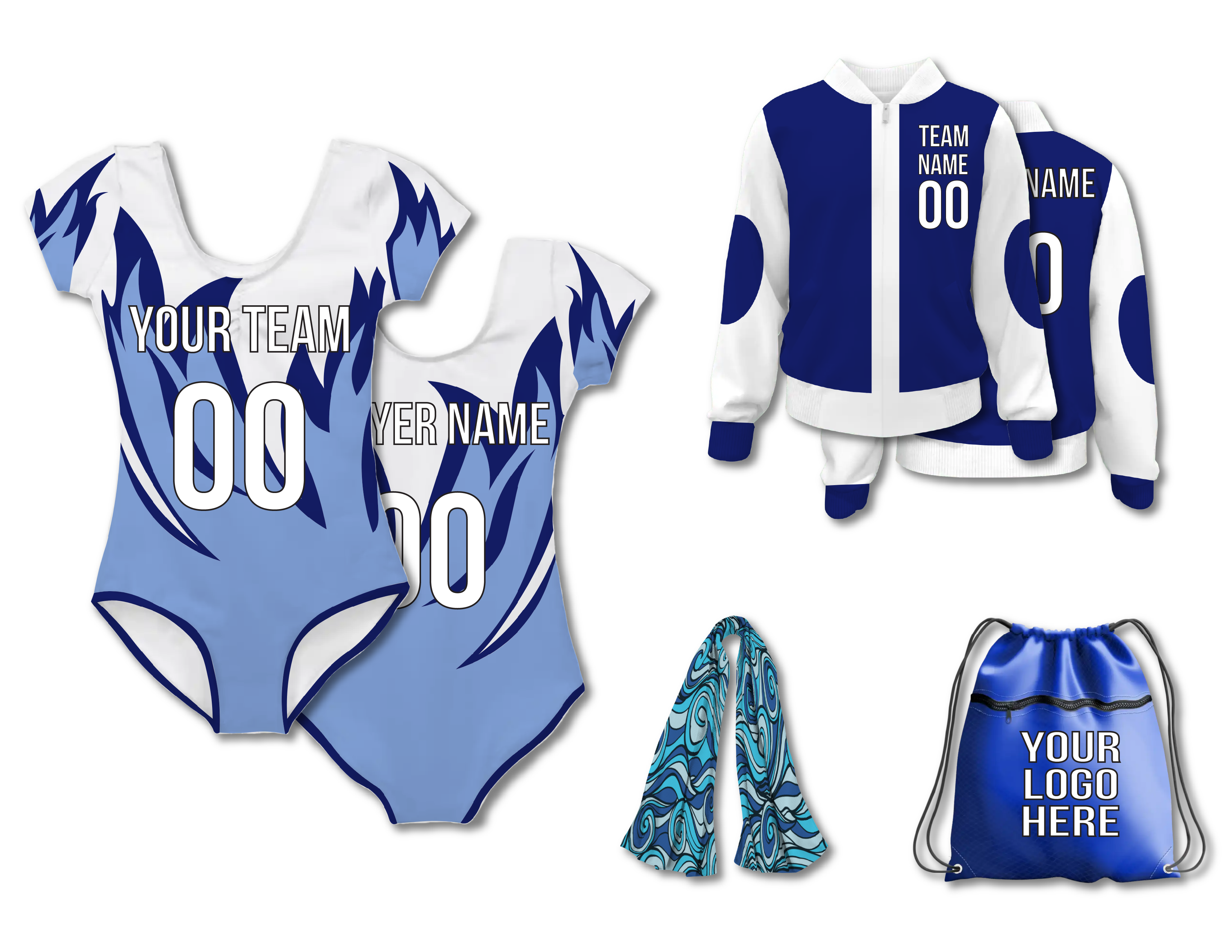 Custom short sleeve  gymnastic uniform adult youth icy surge - Gymnastics-uniforms
