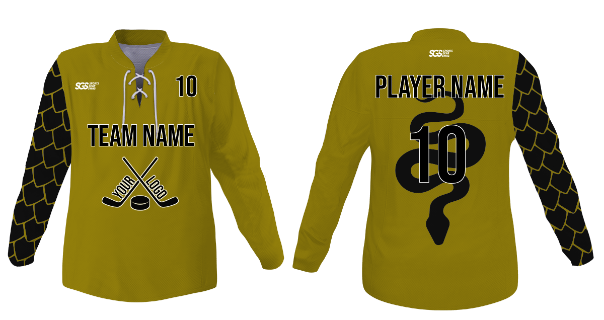Custom wild snake youth unisex hockey jersey laces - Jersey