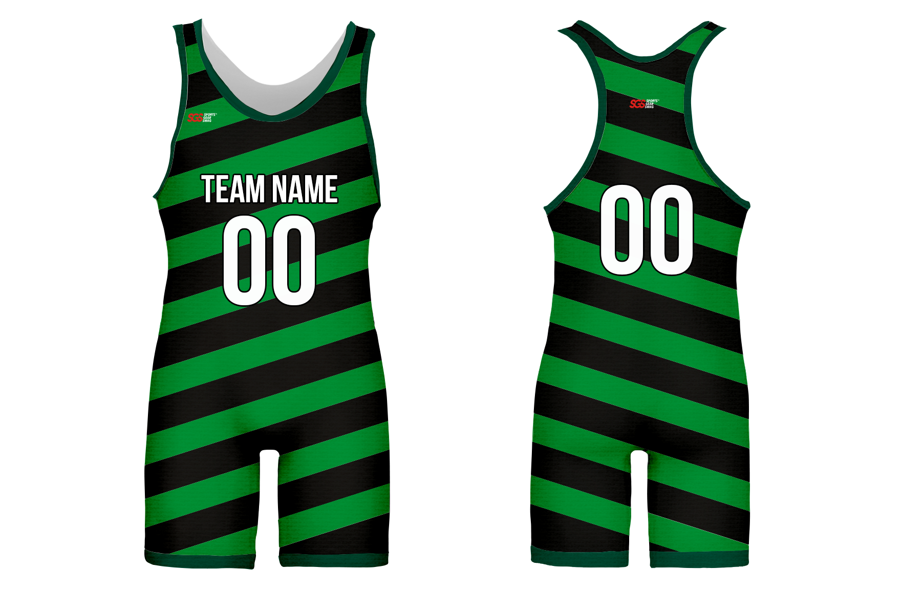 Custom black stripes adult youth unisex wrestling singlets - Wrestling-singlets