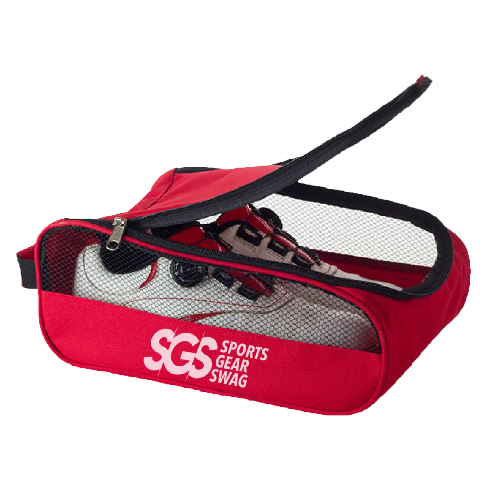 Custom golf shoe bag half mesh spark - Golf-shoe-bags