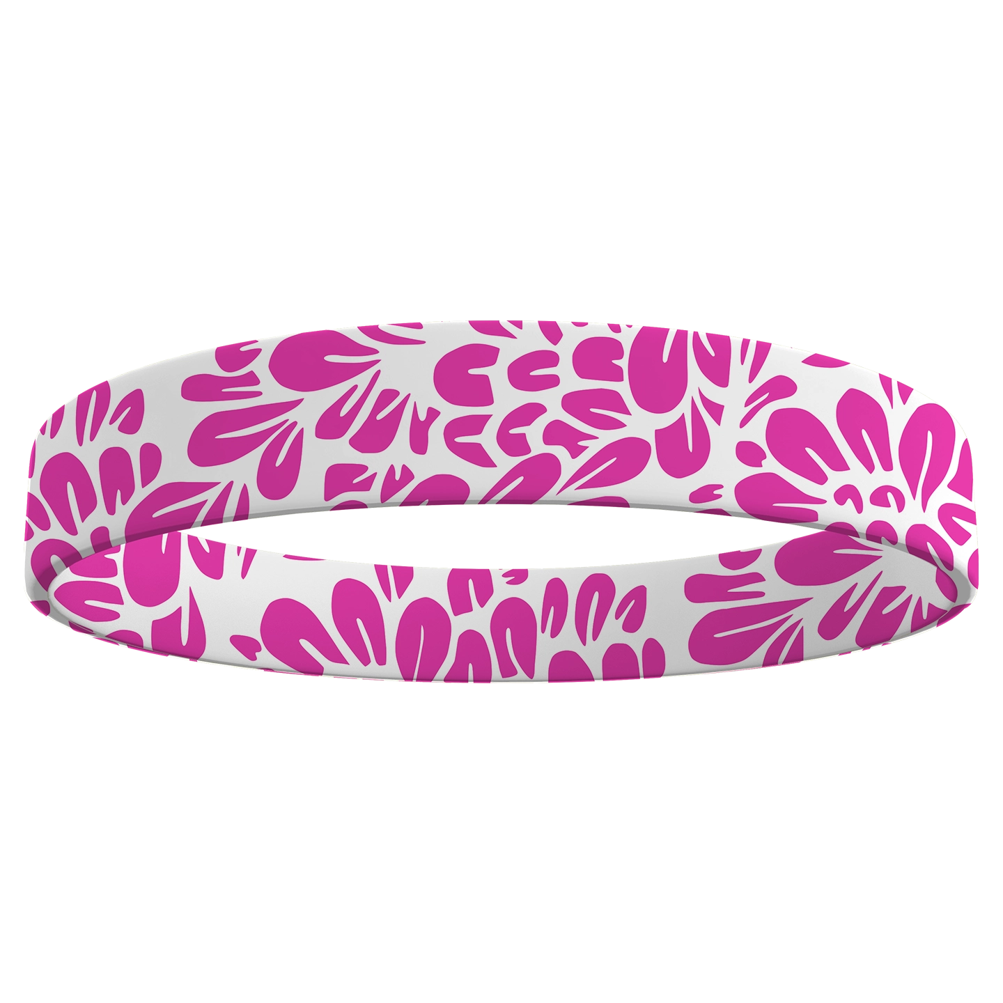 Custom wristband silicone pink floral pattern - Wristbands