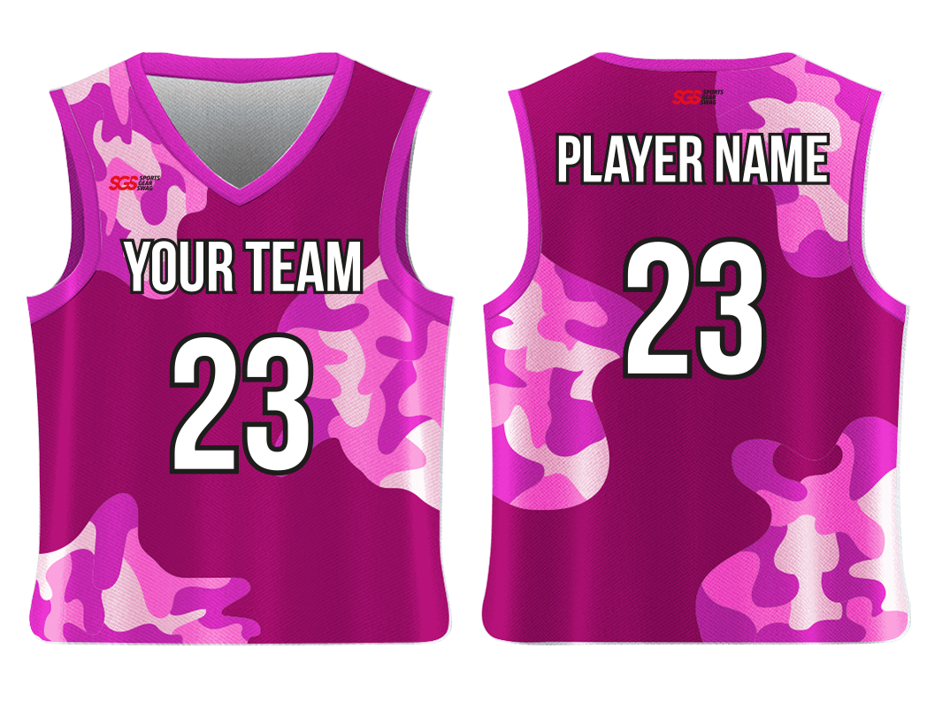 Custom unique camo design adult youth unisex basketball jersey - reversible uniform - Jersey