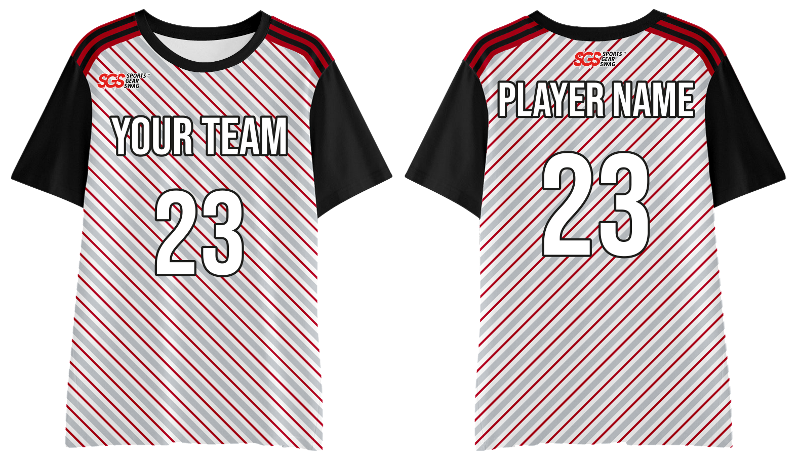Custom climbing shirt adult youth unisex red ripple stripes - Jersey