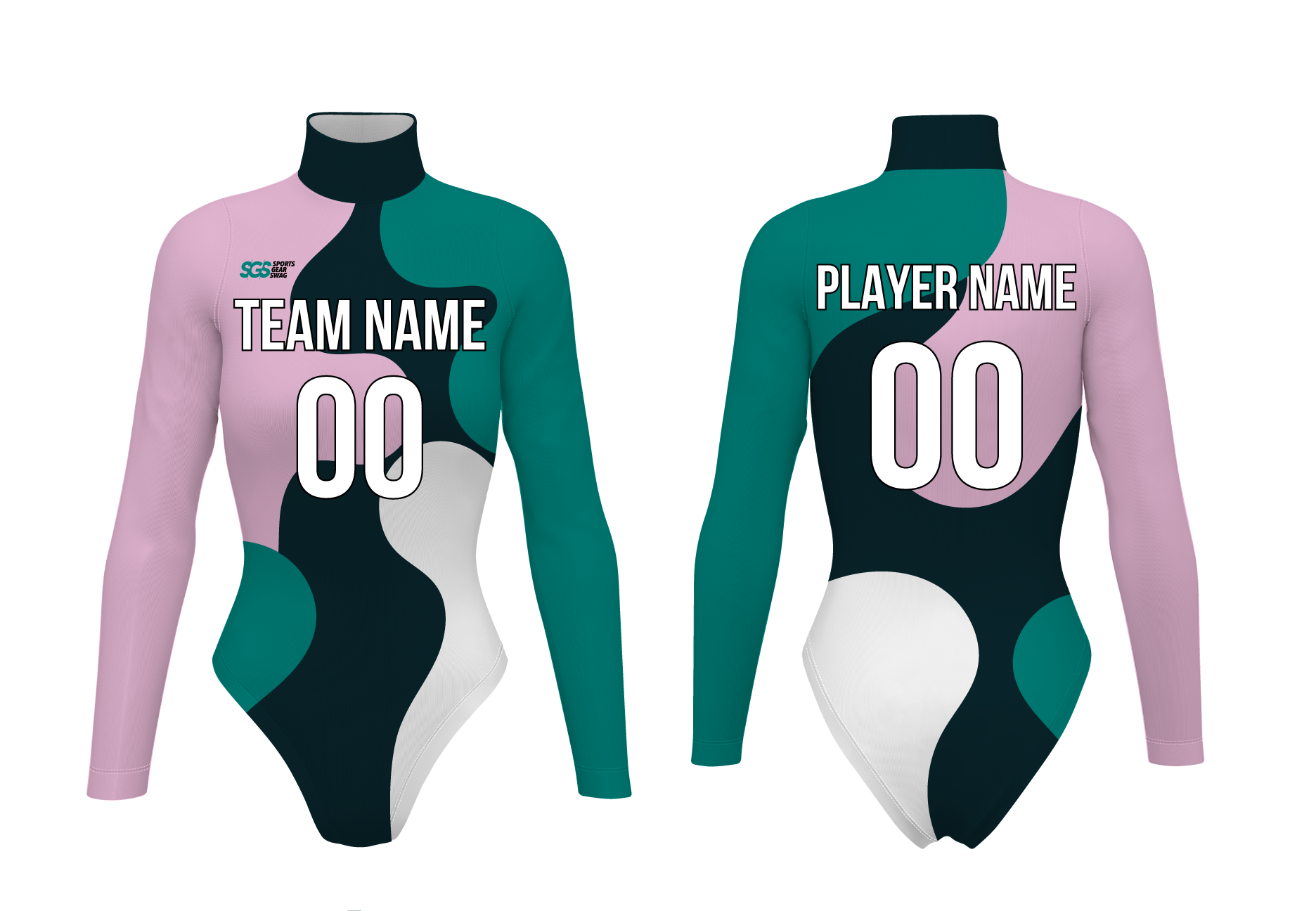 Custom cheerleading bodysuit adult youth curl force - Cheerleading-bodysuits