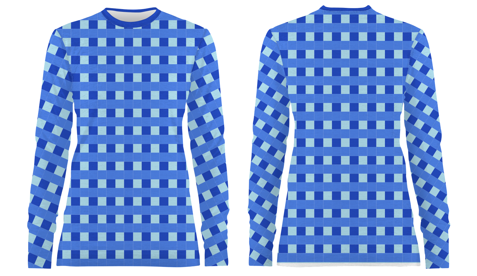 Custom checkered adult youth unisex long sleeve shirt - Shirt-long-sleeve