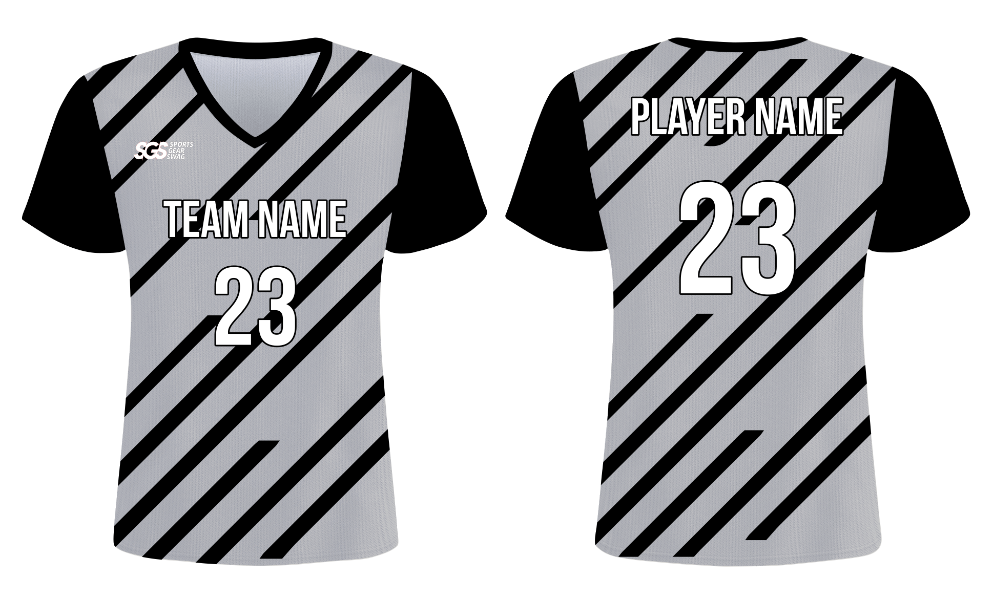 Custom black lines adult youth soccer jersey - Jersey