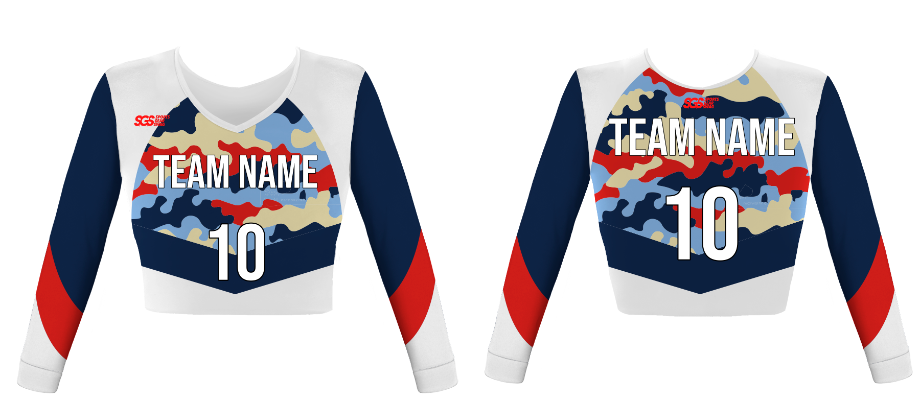 Custom indigo flame camo cheerleading uniform - Jersey