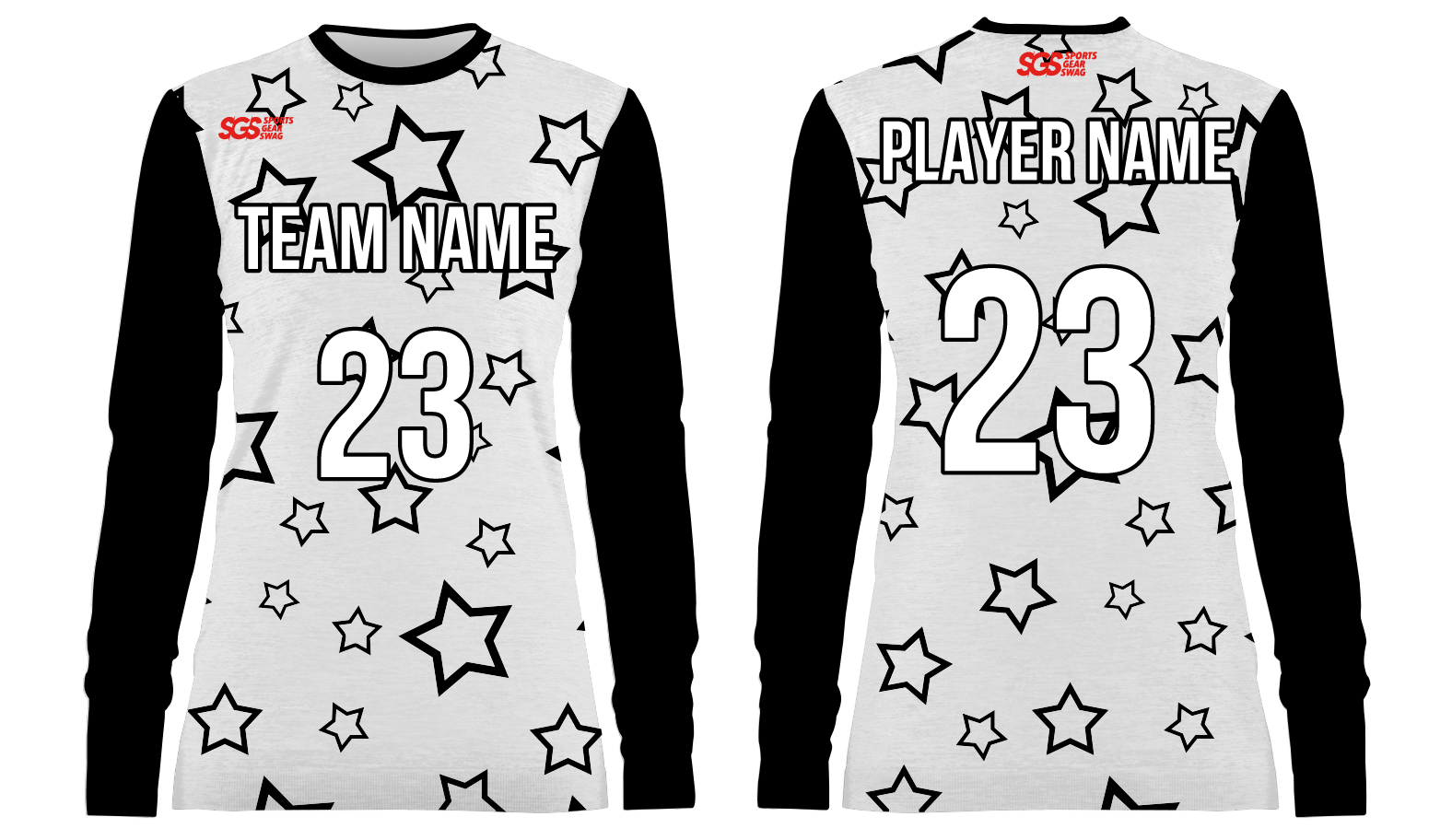 Custom multi stars adult youth unisex long sleeves soccer jerseys - Jersey