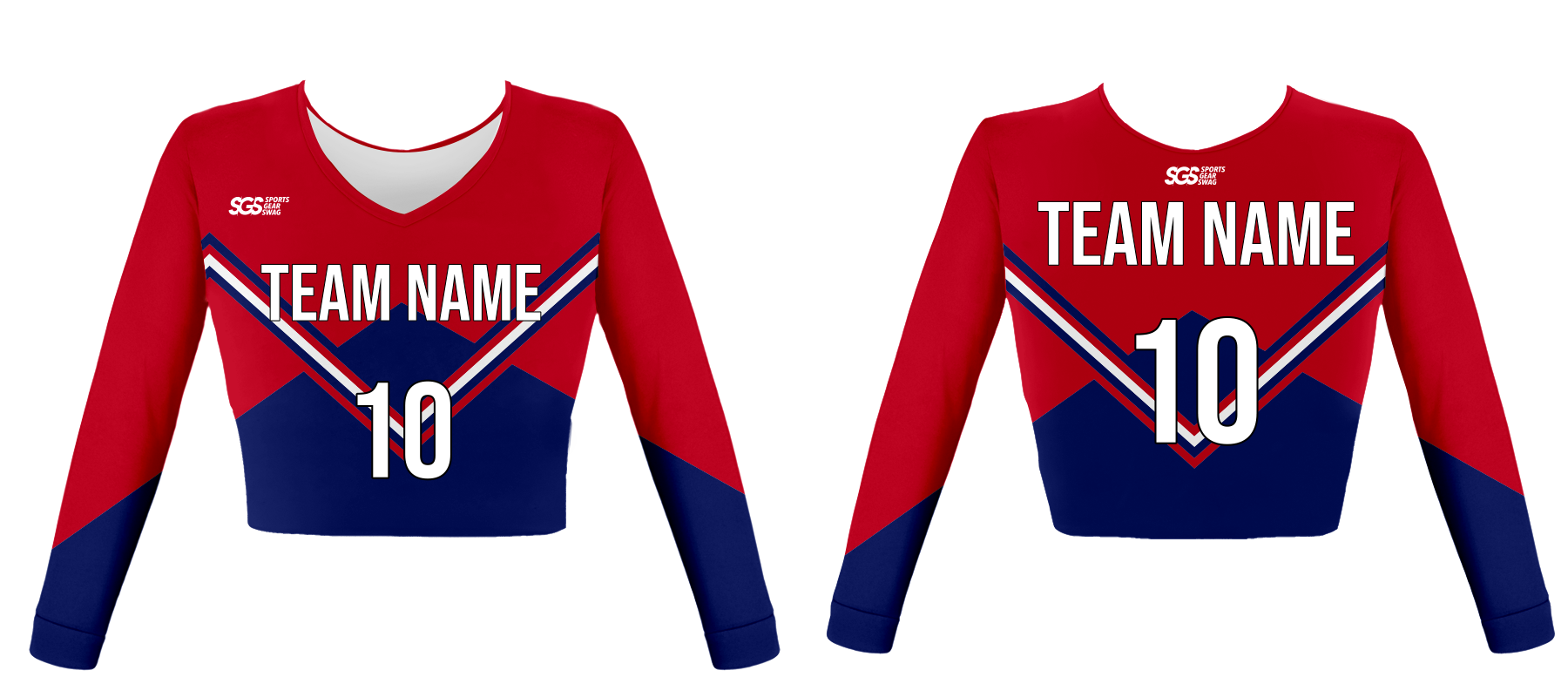 Custom high quality lines adult youth unisex cheerleading long sleeve jersey - Jersey