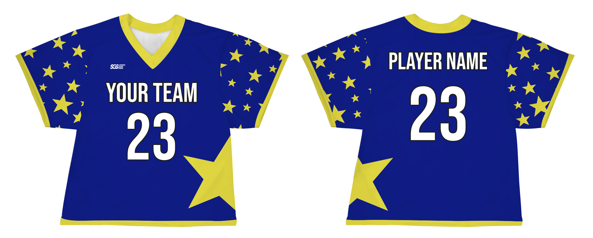 Custom big side star adult youth unisex lacrosse jerseys - reversible uniform - Jersey