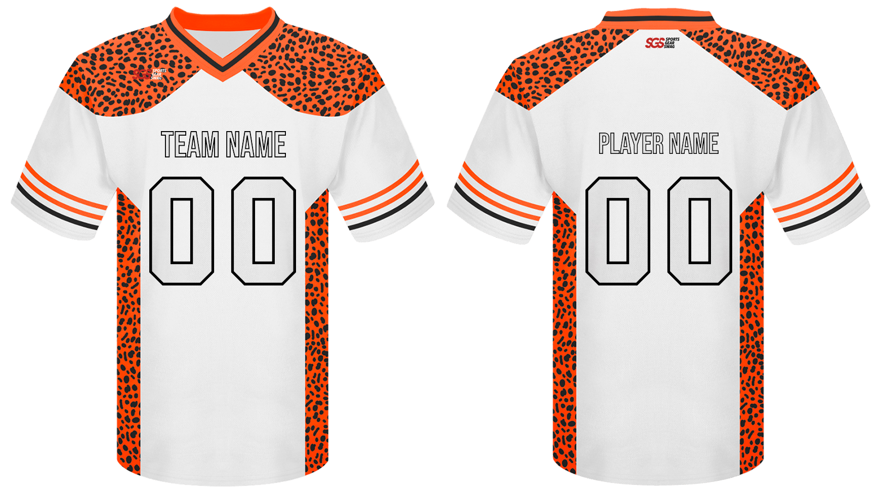 Custom leopard animals adult youth unisex football jersey - Jersey